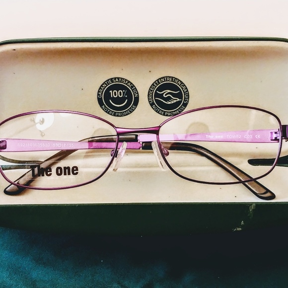 "The One" Glasses Frames Purple purchased in France NEW - Picture 2 of 10